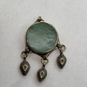 Vintage Bezel Stone Pendant